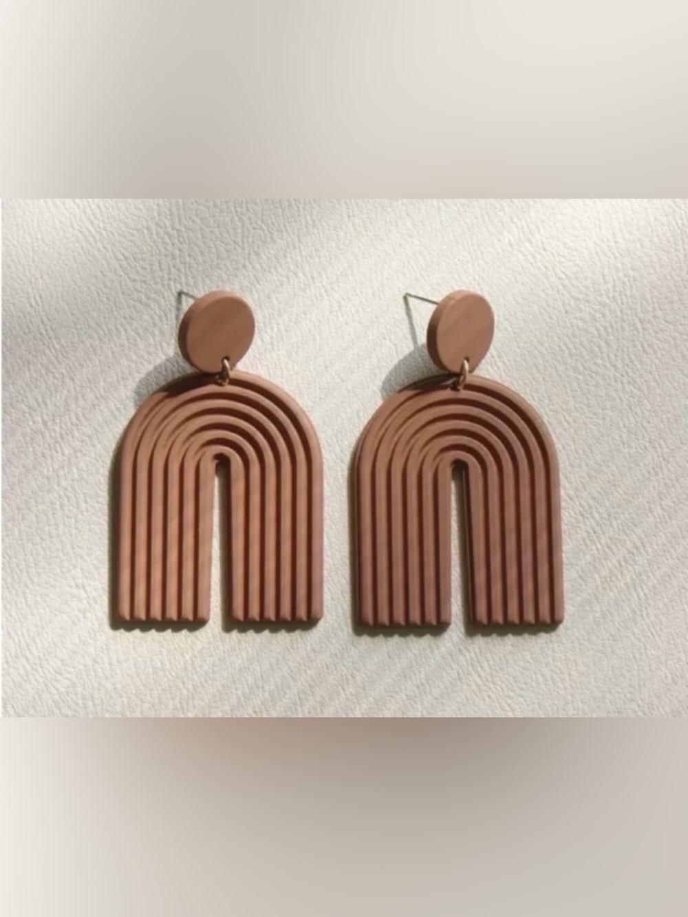 Boho bohemian Rainbow neutral colors Brown New Earrings